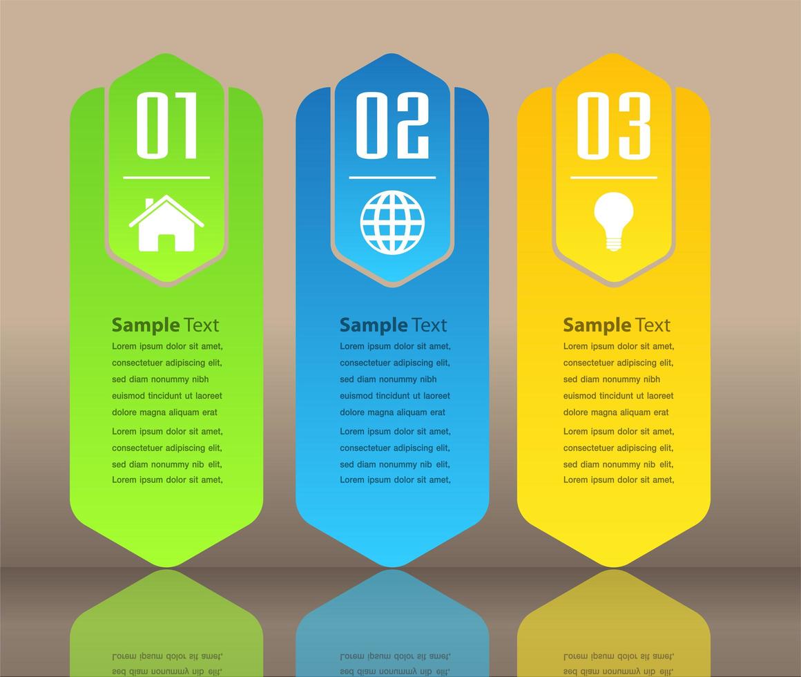 modèle de zone de texte moderne, infographie de bannière vecteur