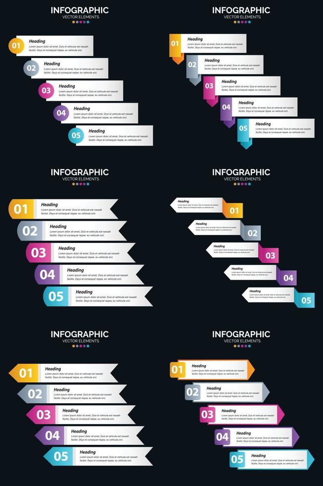 ajoutez un attrait visuel à vos présentations professionnelles avec des infographies vectorielles vecteur