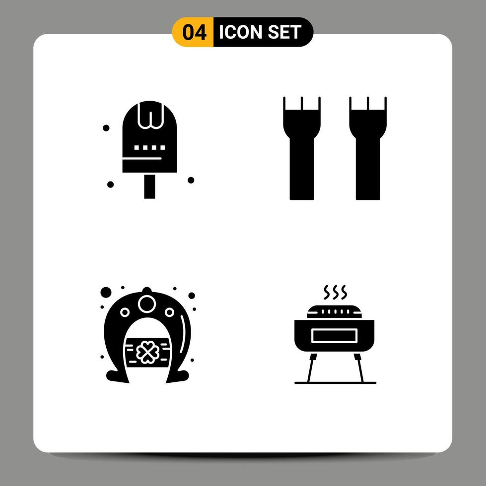 ensemble de pictogrammes de glyphes solides simples et d'éléments de conception vectoriels modifiables du festival de construction de château de cuisine médiévale vecteur