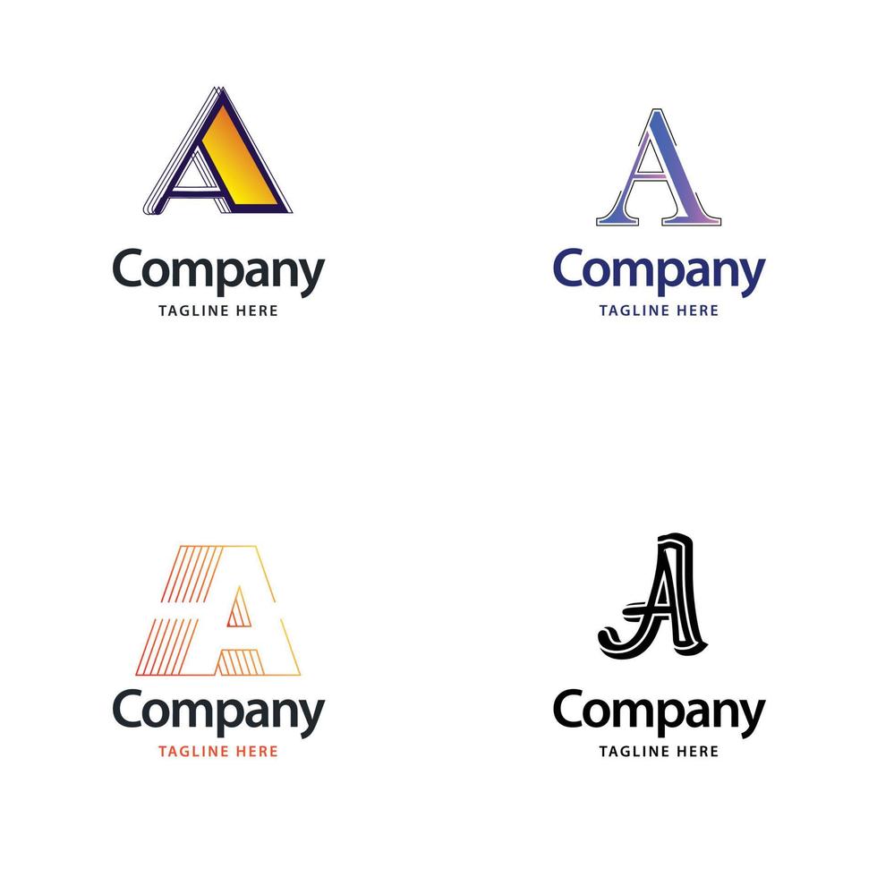 lettre un grand logo pack design création de logos modernes créatifs pour votre entreprise vecteur