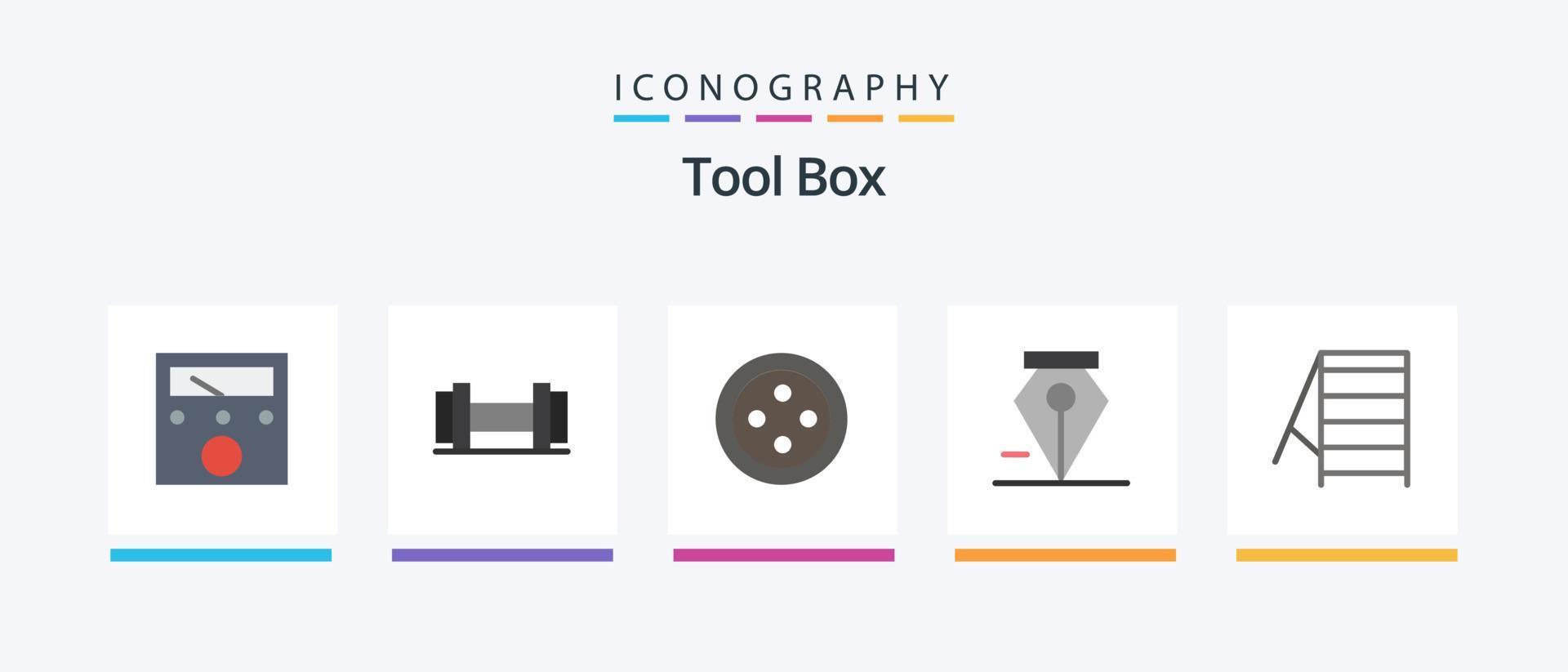 outils plat 5 pack d'icônes comprenant. effacer. outils. conception d'icônes créatives vecteur