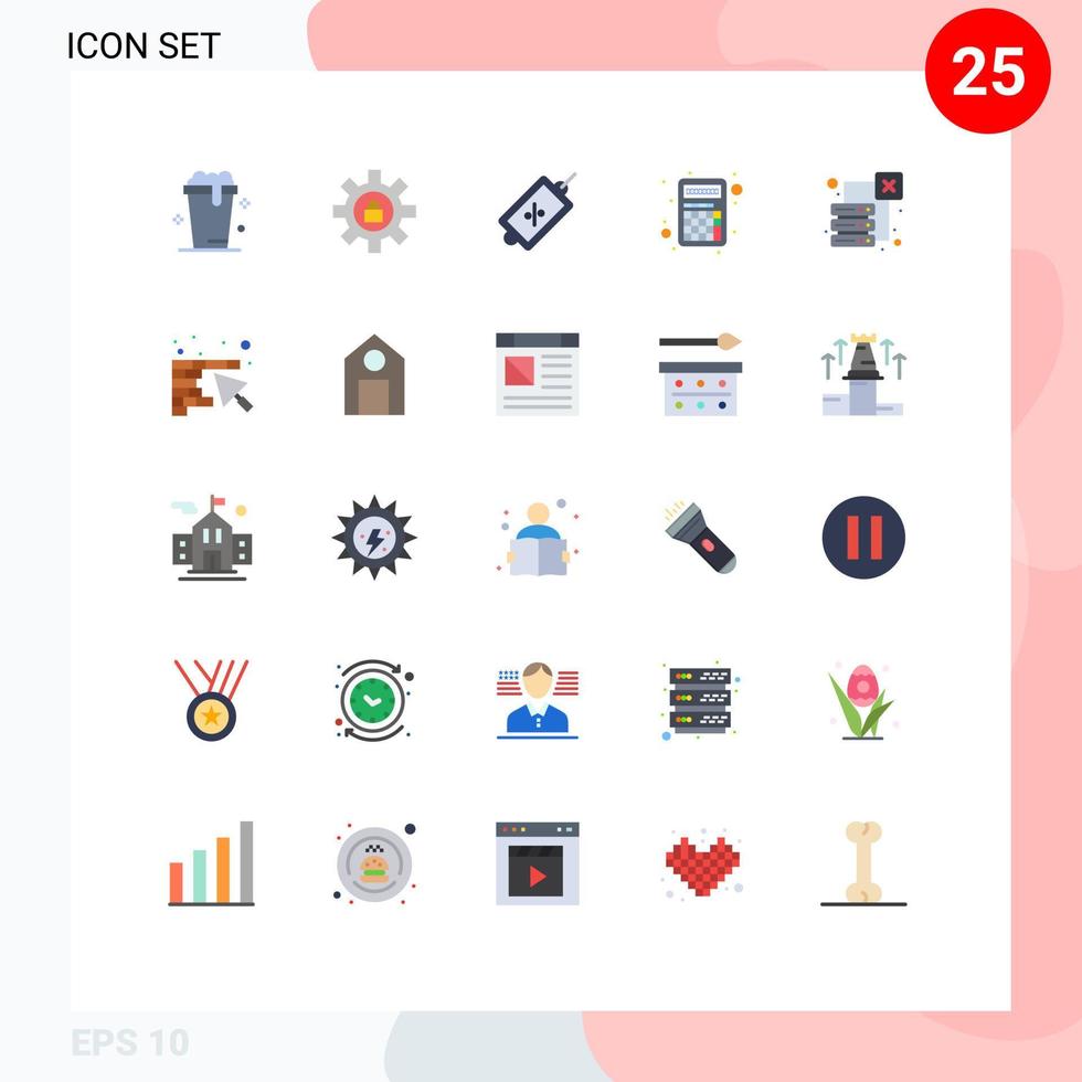 25 icônes créatives signes et symboles modernes de l'interface de perte applications d'interaction de commerce électronique éléments de conception vectoriels modifiables vecteur