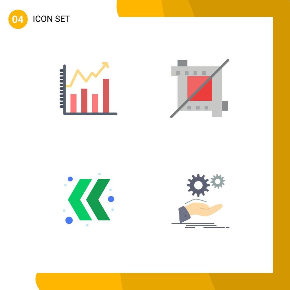 ensemble de 4 symboles d'icônes d'interface utilisateur modernes signes d'analyse graphique à gauche éléments de conception vectoriels modifiables à la main vecteur