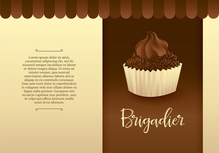 Brigadiero Gâteau Vecteur Gratuit