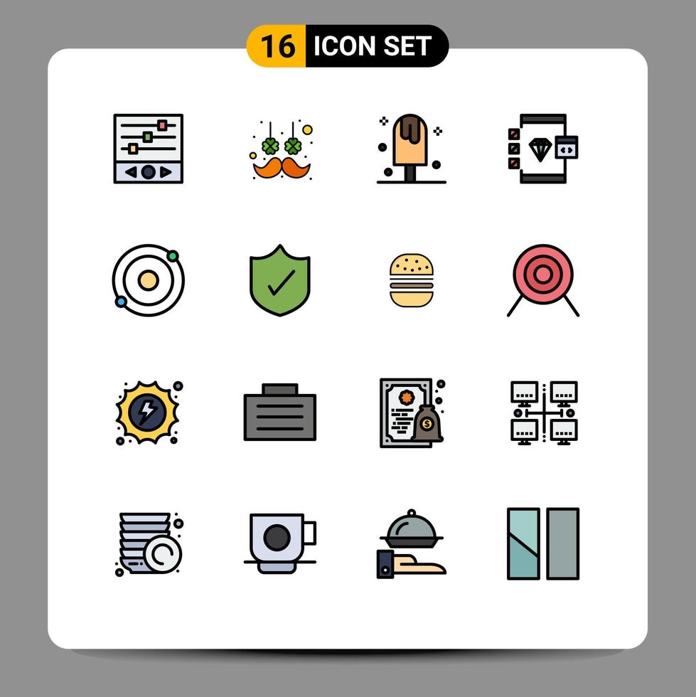 pack d'icônes vectorielles stock de 16 signes et symboles de ligne pour le développement codage navigateur froid doux éléments de conception vectoriels créatifs modifiables vecteur