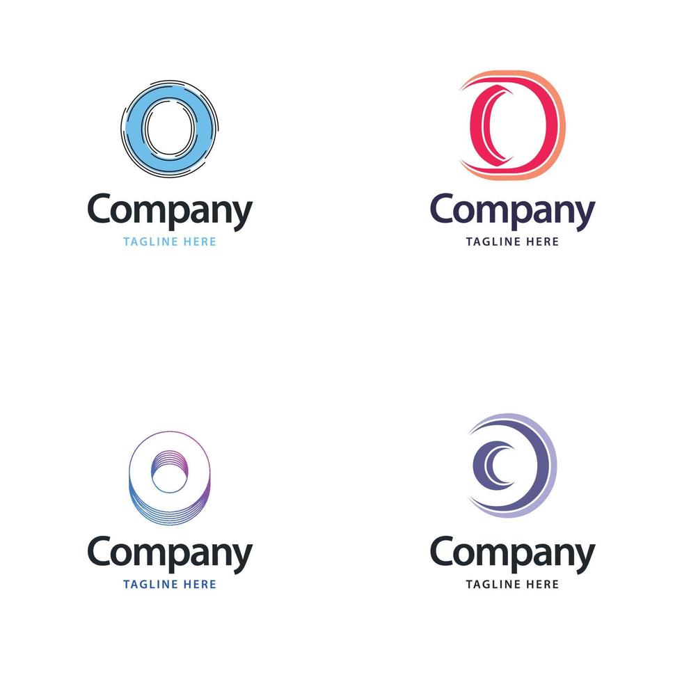 lettre o grand logo pack design création de logos modernes créatifs pour votre entreprise vecteur