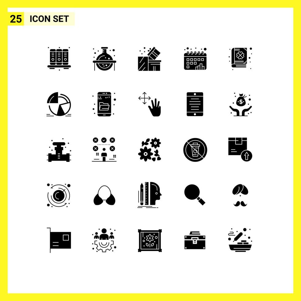 25 icônes créatives signes et symboles modernes de livre points tableau cadeau eid éléments de conception vectoriels modifiables vecteur