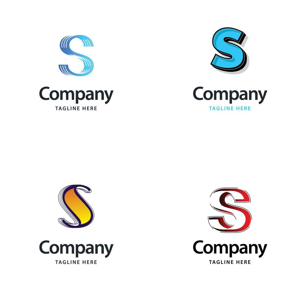 lettre s grand logo pack design création de logos modernes créatifs pour votre entreprise vecteur