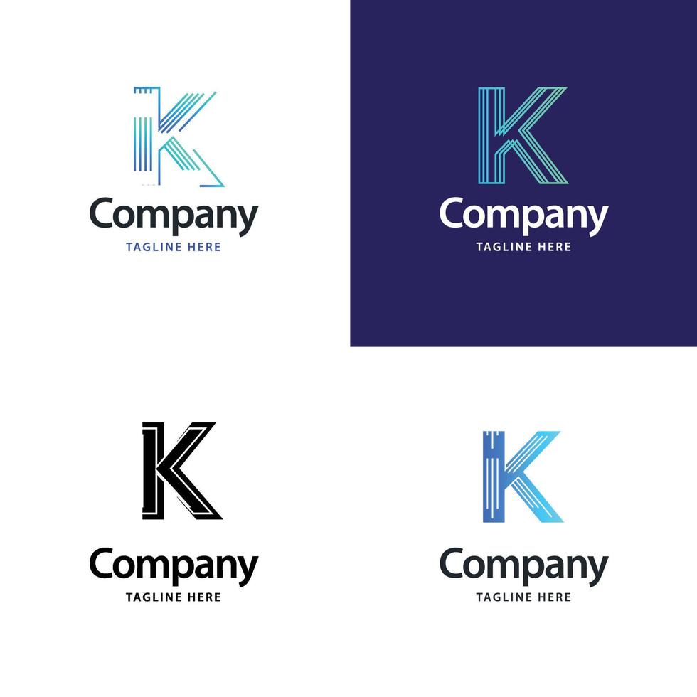 lettre k grand logo pack design création de logos modernes créatifs pour votre entreprise vecteur