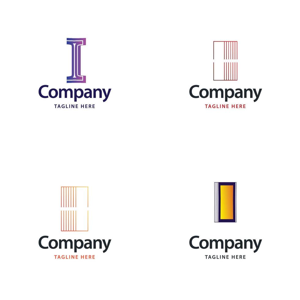 lettre i grand logo pack design création de logos modernes créatifs pour votre entreprise vecteur