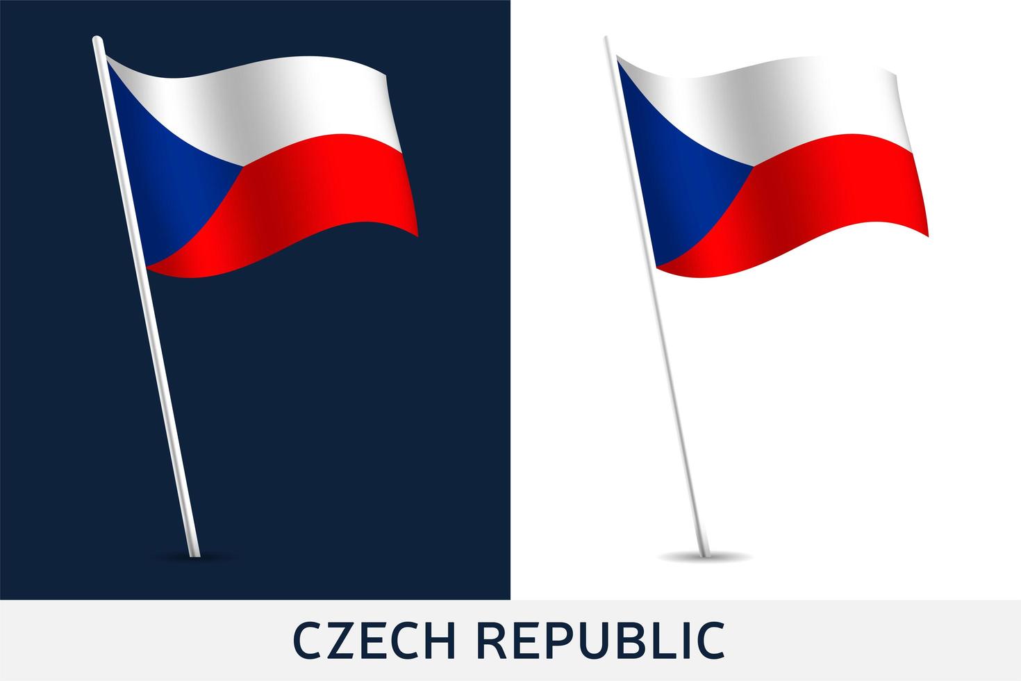 drapeau de vecteur de république tchèque