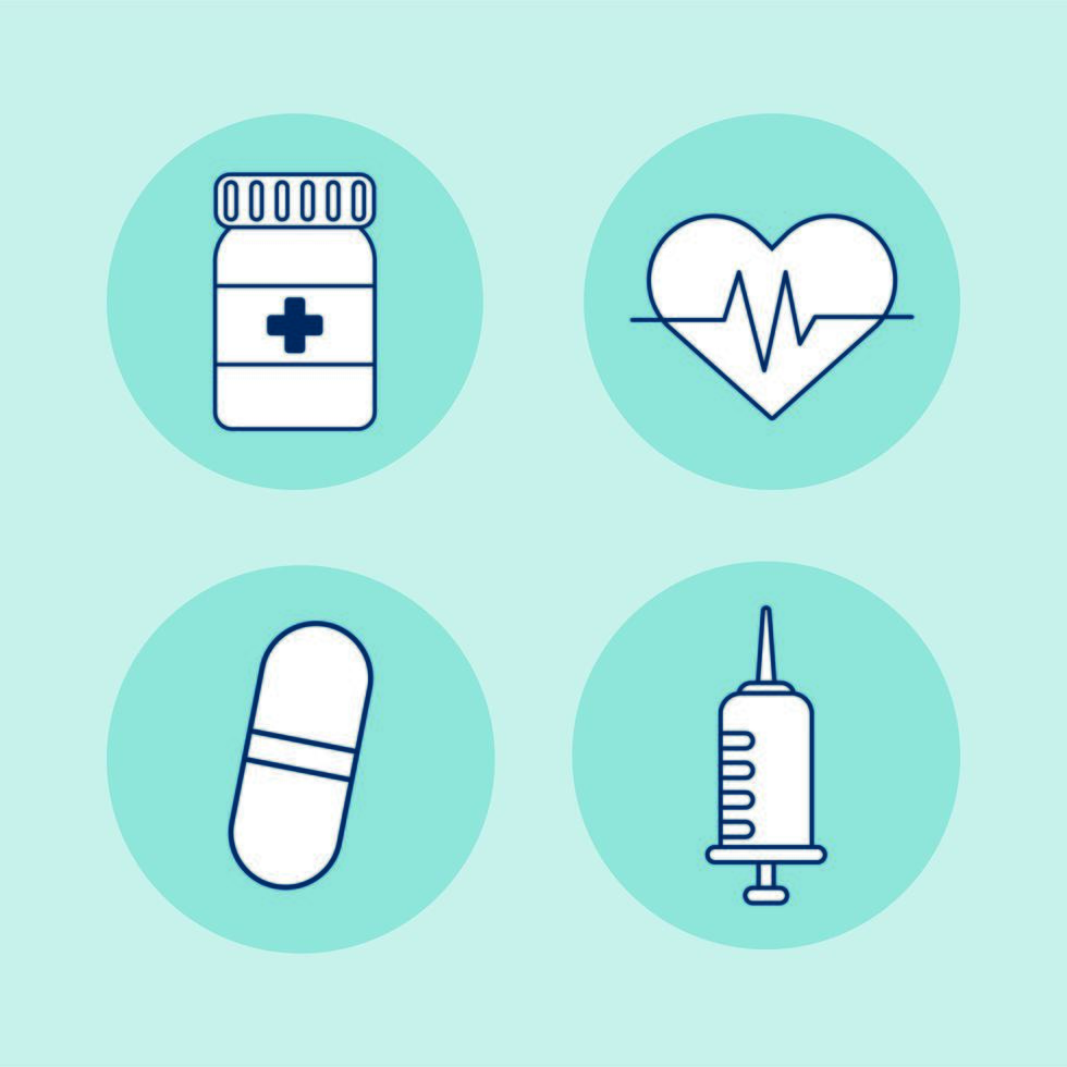 ensemble d & # 39; icônes médicales vecteur