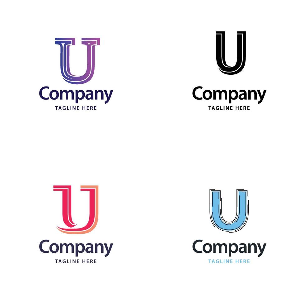 lettre u grand logo pack design création de logos modernes créatifs pour votre entreprise vecteur