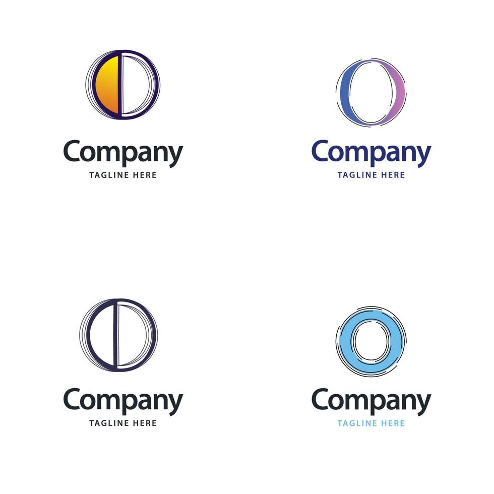 lettre o grand logo pack design création de logos modernes créatifs pour votre entreprise vecteur