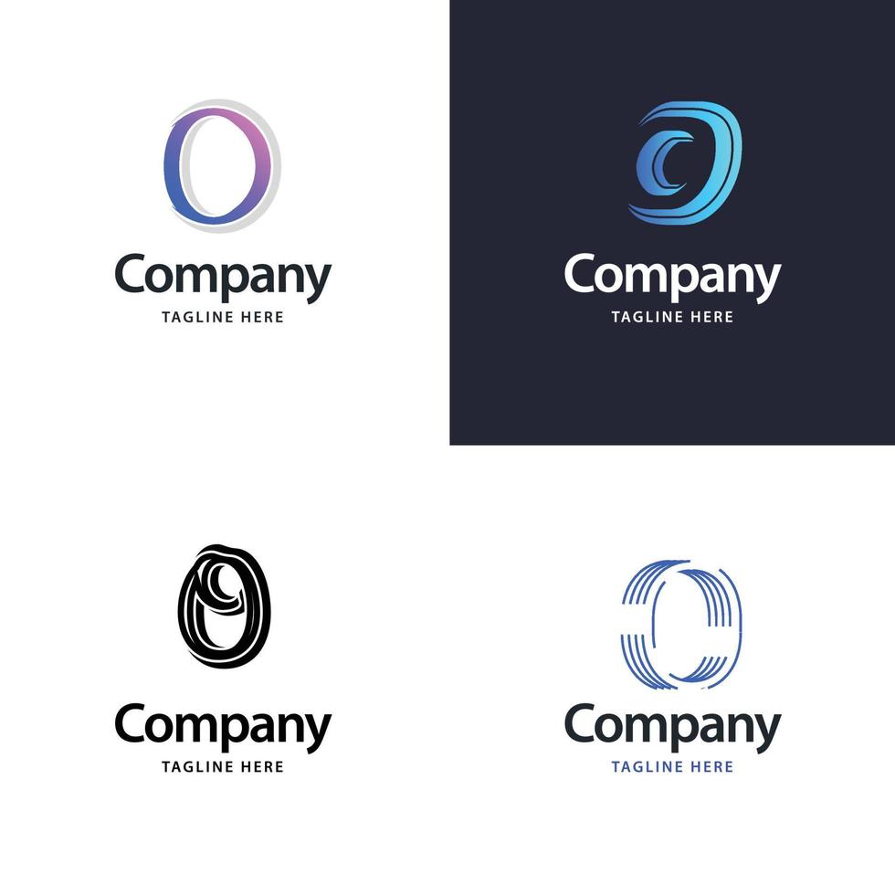 lettre o grand logo pack design création de logos modernes créatifs pour votre entreprise vecteur