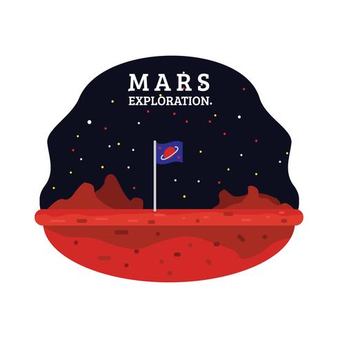 mars exploration vecteur