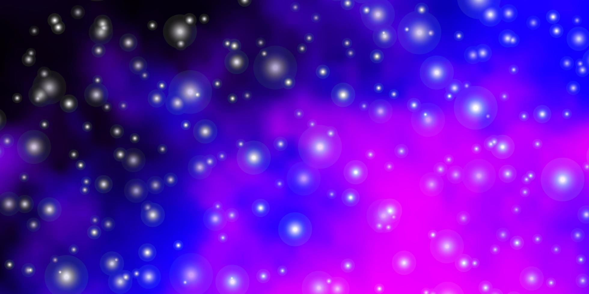 modèle vectoriel violet foncé, rose avec des étoiles abstraites.