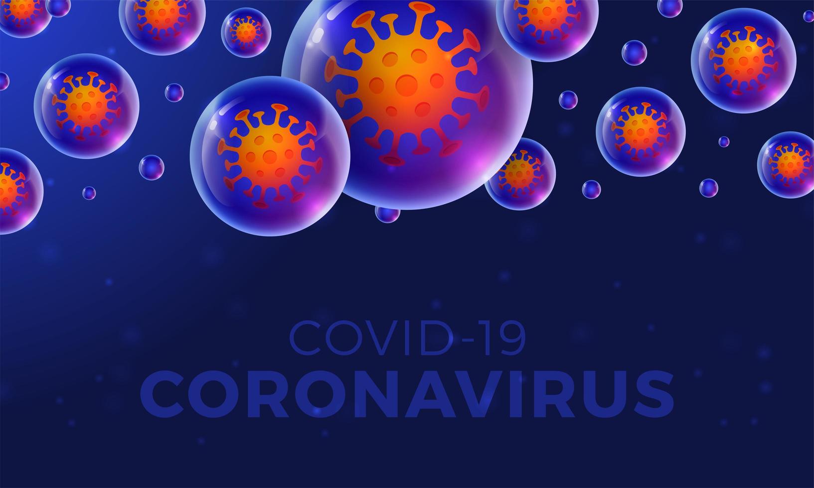 coronavirus futuriste ou bannière de covid-19 vecteur