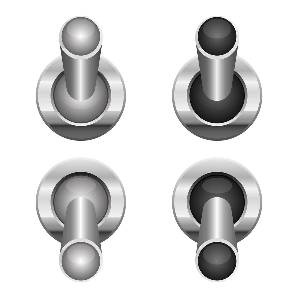 illustration de conception de vecteur interrupteur marche / arrêt isolé sur fond blanc