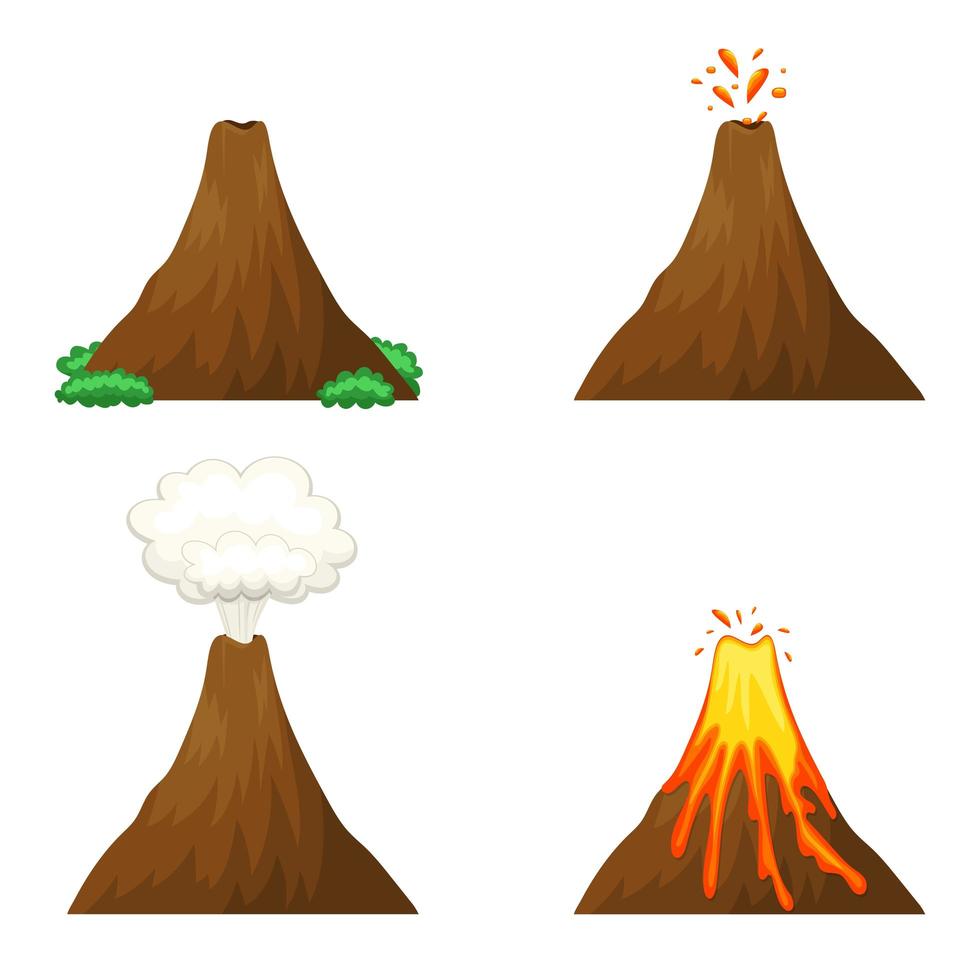 illustration de conception de vecteur de vulcano isolé sur fond blanc