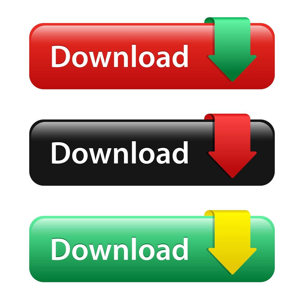 jeu de boutons de téléchargement vecteur