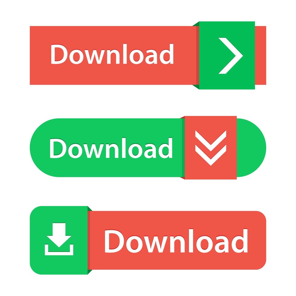jeu de boutons de téléchargement vecteur