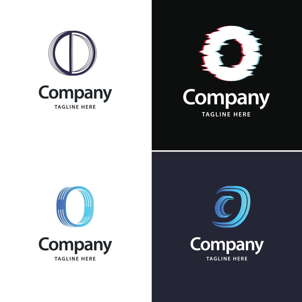 lettre o grand logo pack design création de logos modernes créatifs pour votre entreprise vecteur