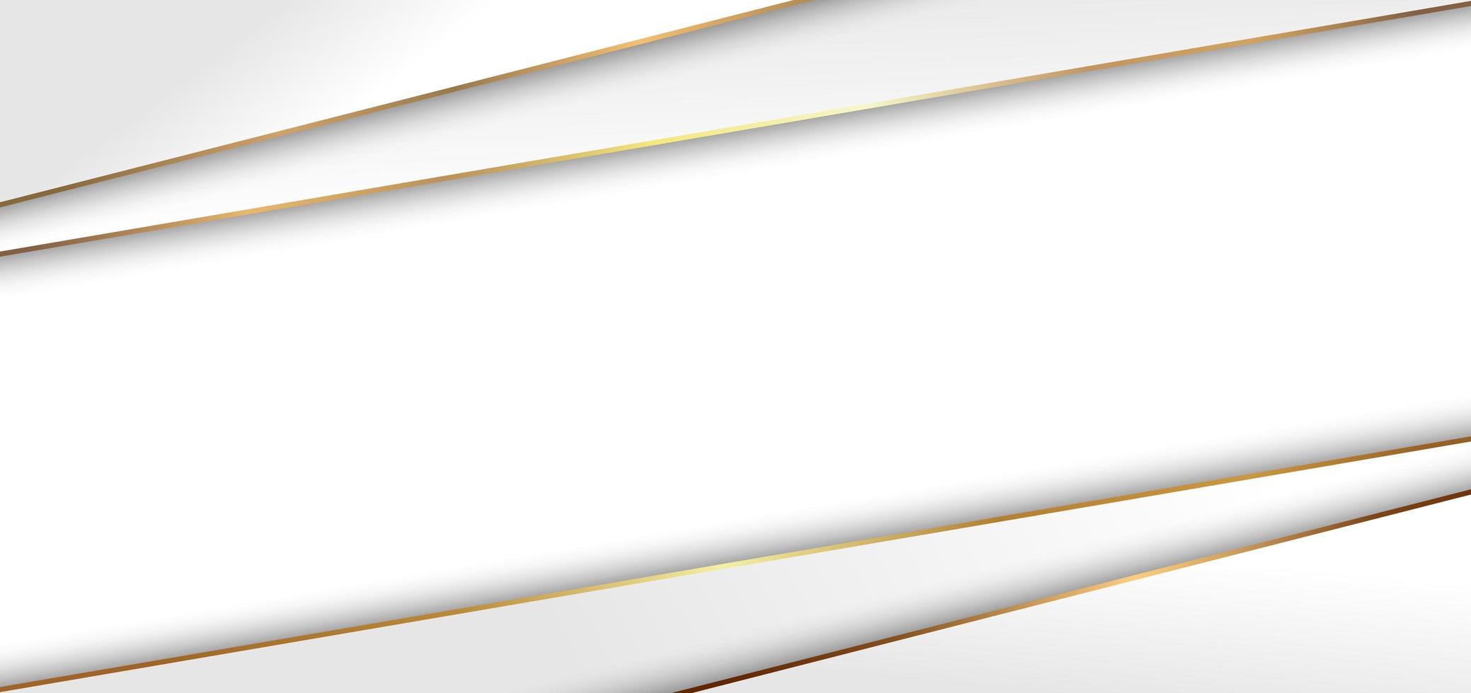 abstrait moderne élégant triangle blanc avec style de luxe de ligne dorée. vecteur