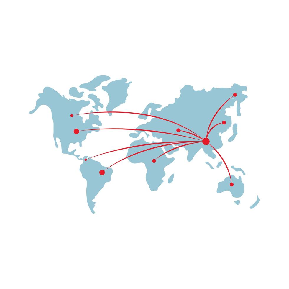 Icône de cartes du monde planète terre vecteur