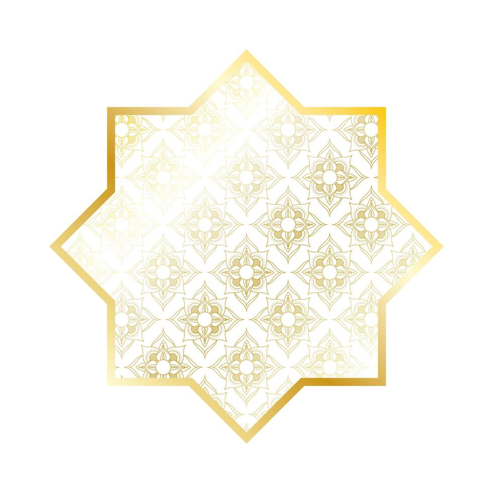 décoration étoile dorée ramadan kareem vecteur