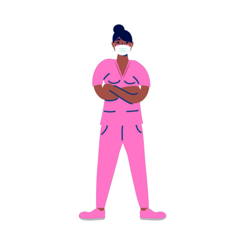 personnage avatar médecin chirurgien africain vecteur