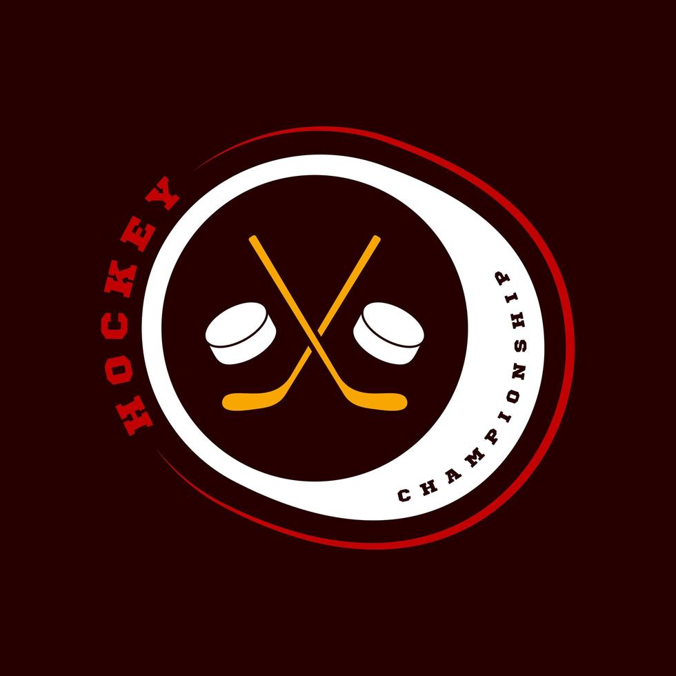 logo de sport de hockey vecteur