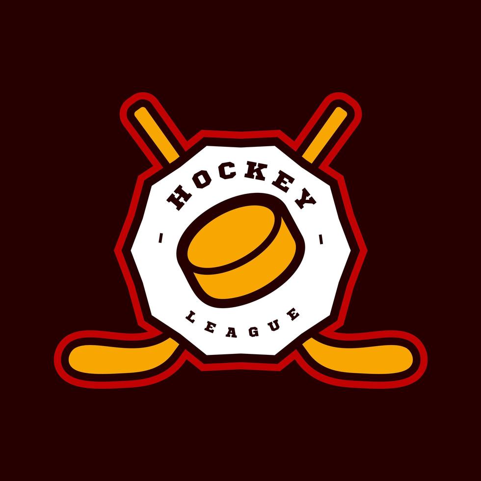 logo de sport de hockey vecteur