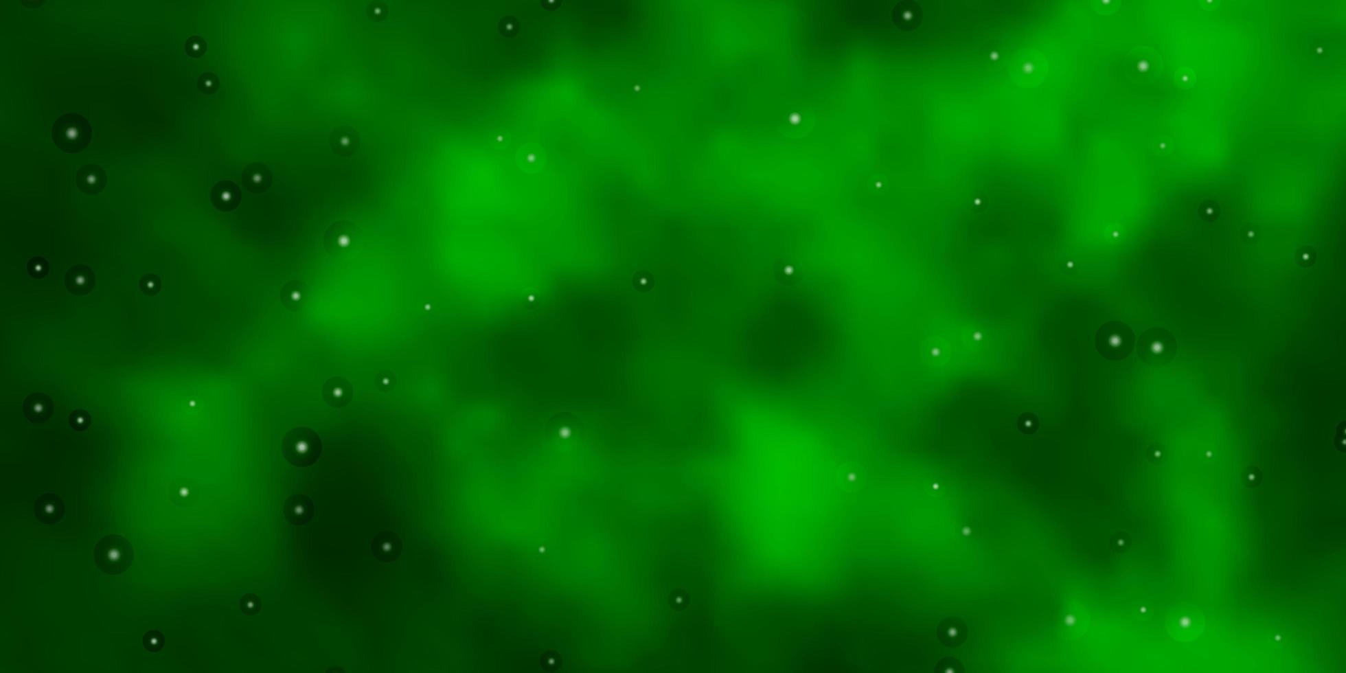 texture vecteur vert foncé avec de belles étoiles.