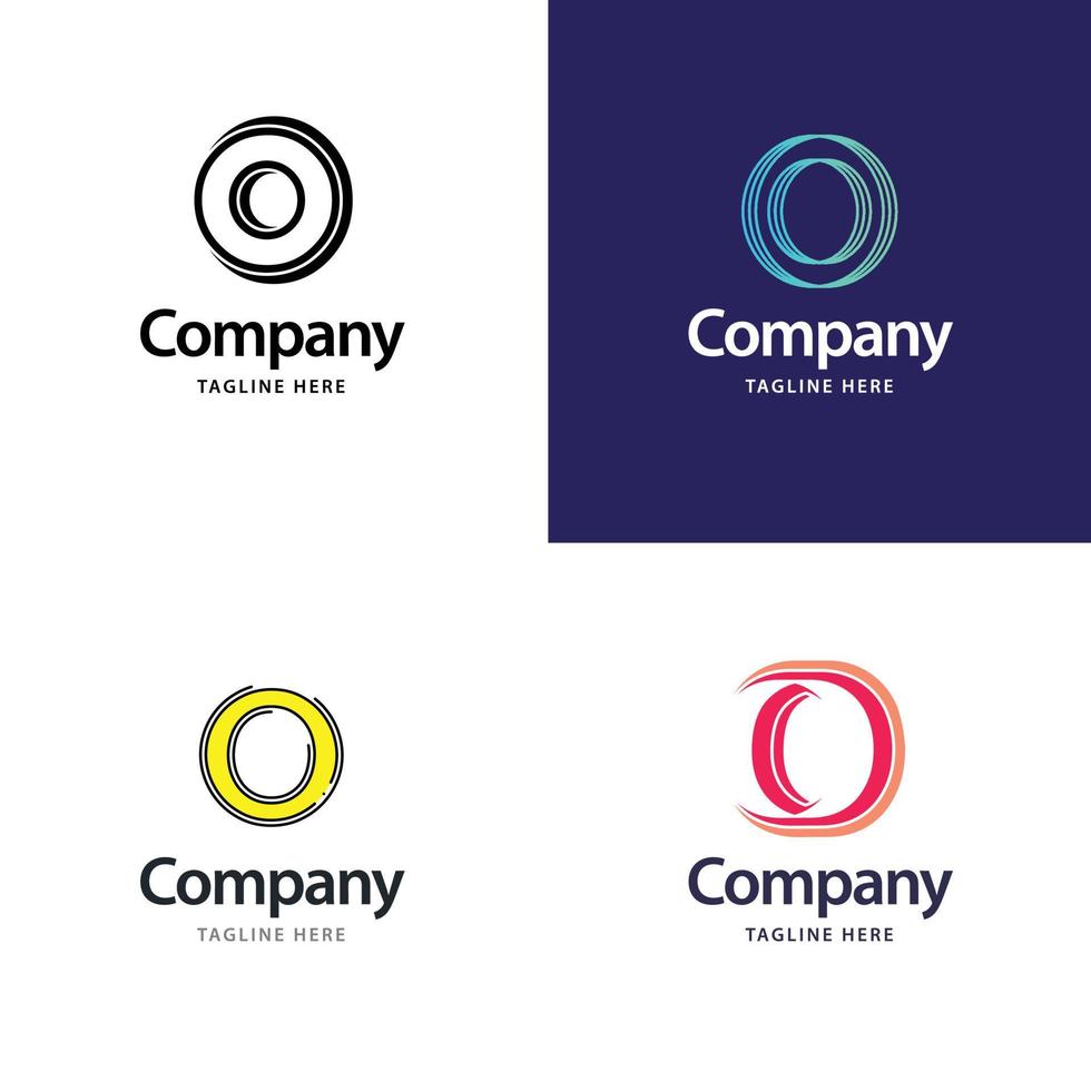 lettre o grand logo pack design création de logos modernes créatifs pour votre entreprise vecteur