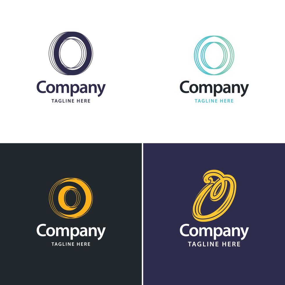 lettre o grand logo pack design création de logos modernes créatifs pour votre entreprise vecteur