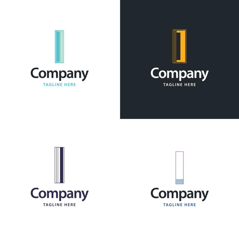 lettre i grand logo pack design création de logos modernes créatifs pour votre entreprise vecteur