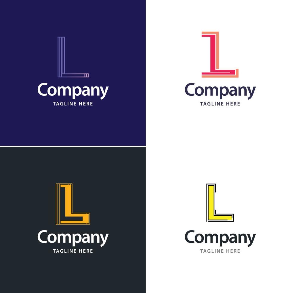 lettre l grand logo pack design création de logos modernes créatifs pour votre entreprise vecteur