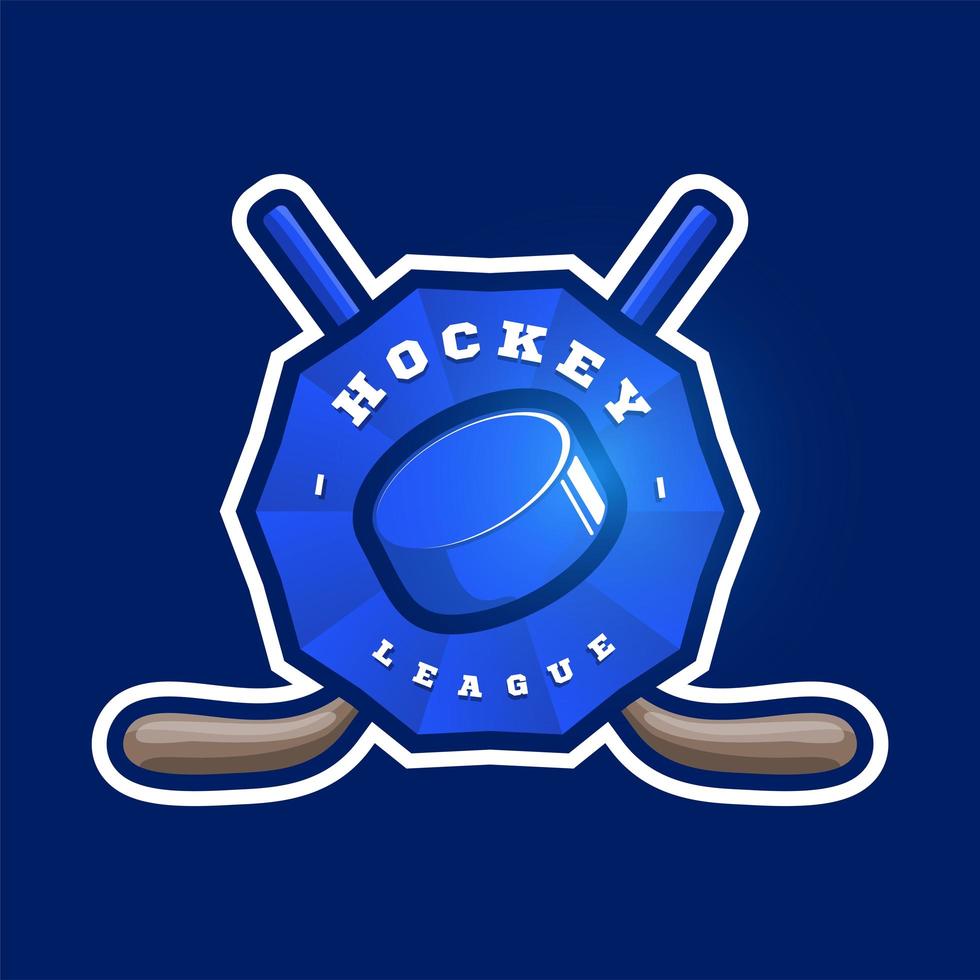 logo de sport de hockey vecteur