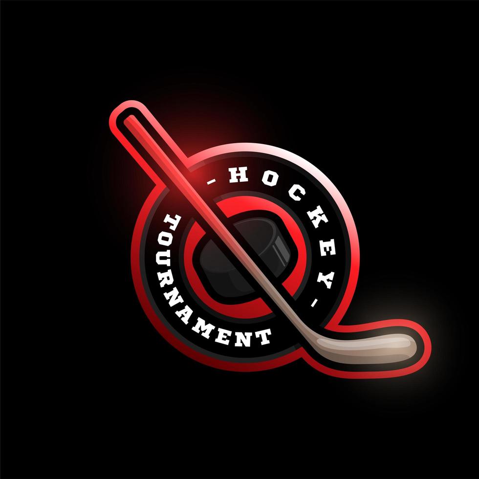 logo de sport de hockey vecteur