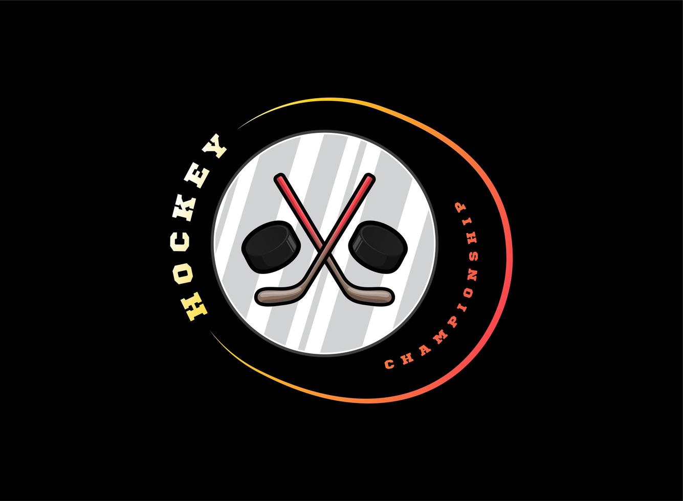 logo de sport de hockey vecteur