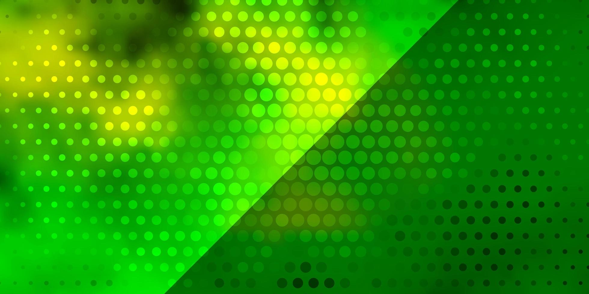 fond de vecteur vert clair, jaune avec des cercles.