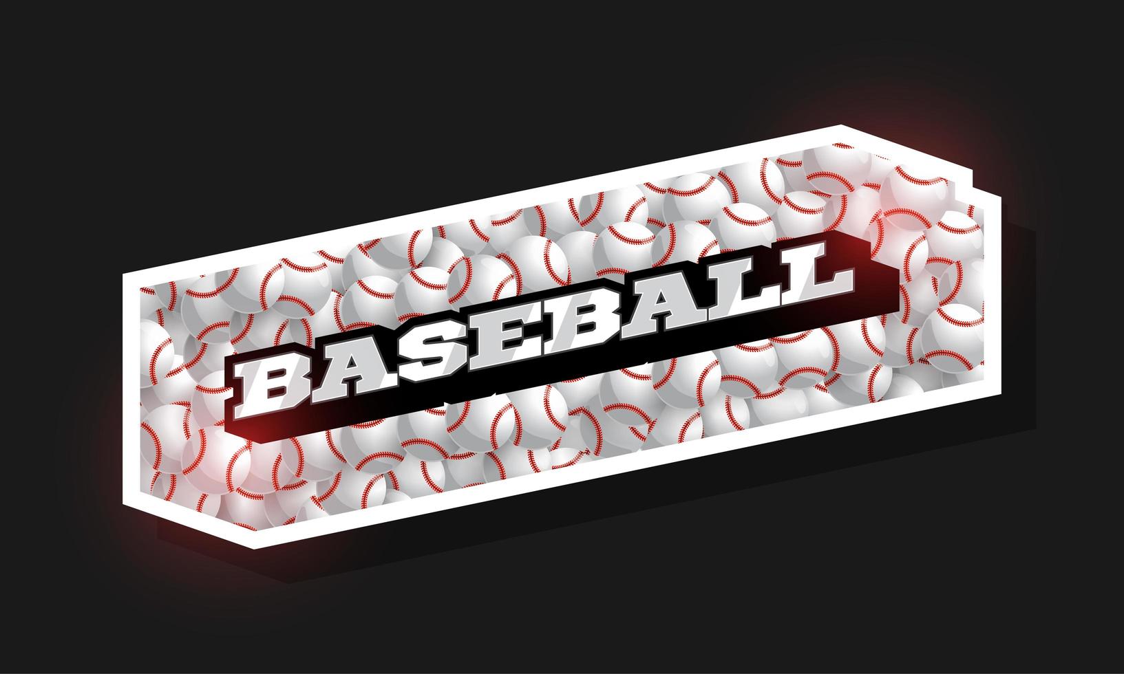 typographie professionnelle moderne baseball sport logo de style rétro vecteur