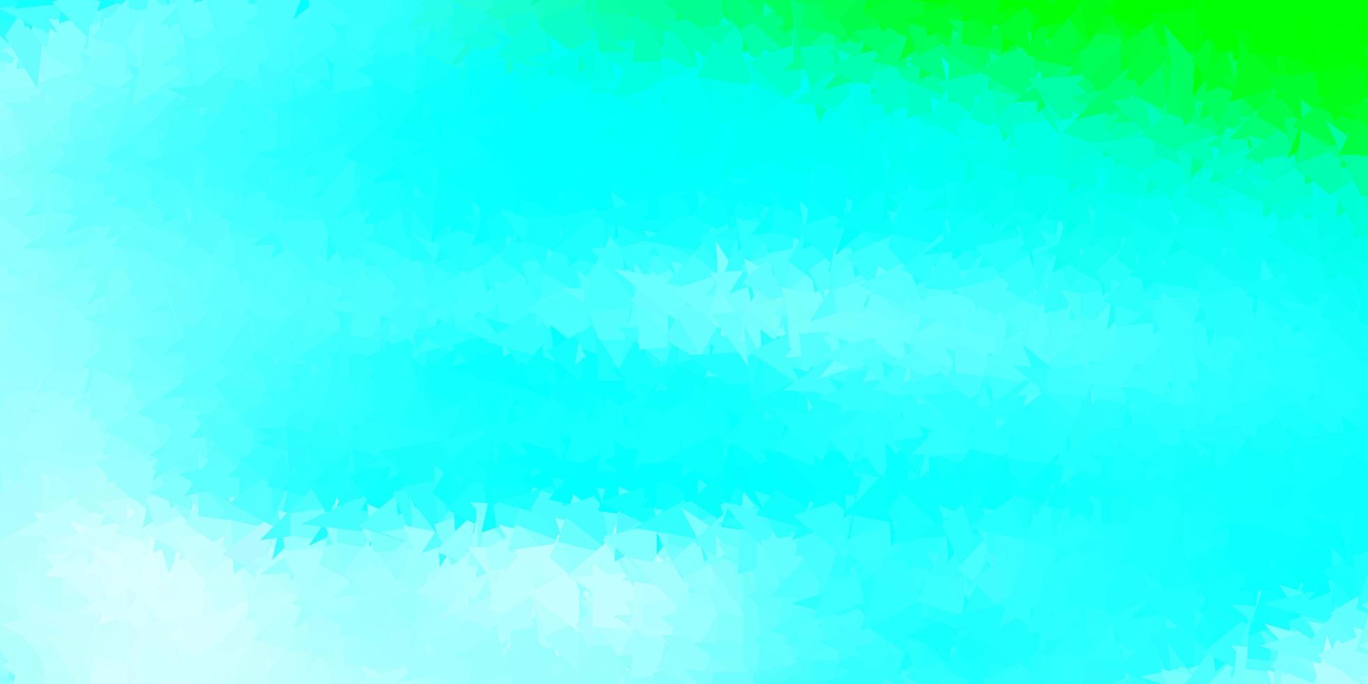 toile de fond mosaïque triangle vecteur bleu clair, vert.