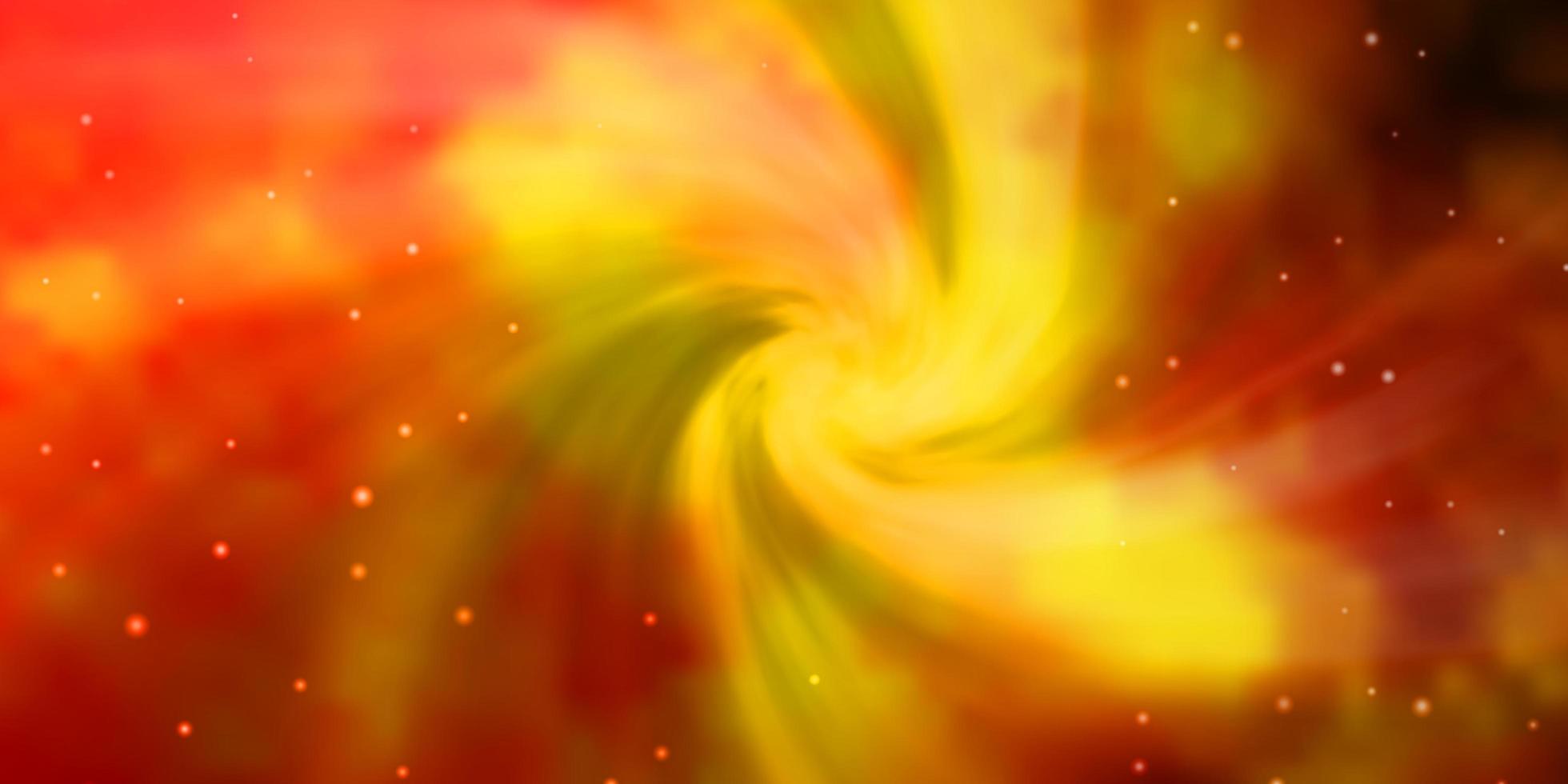 modèle vectoriel rouge et jaune clair avec des étoiles abstraites.