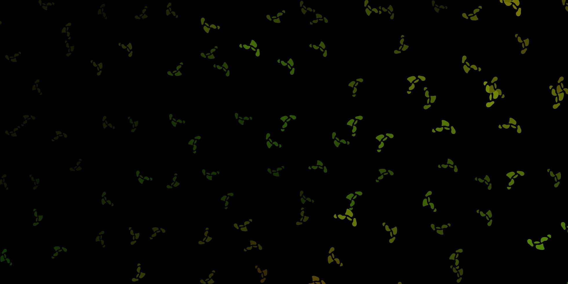 texture de vecteur vert foncé avec des formes de memphis.