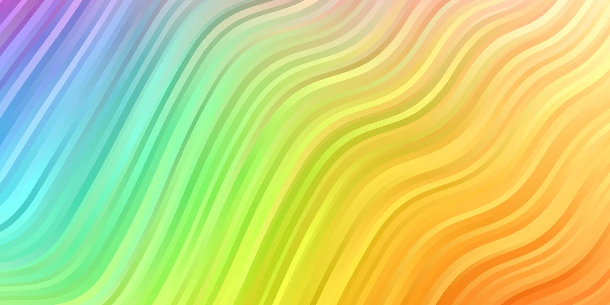 modèle vectoriel multicolore clair avec des lignes courbes.