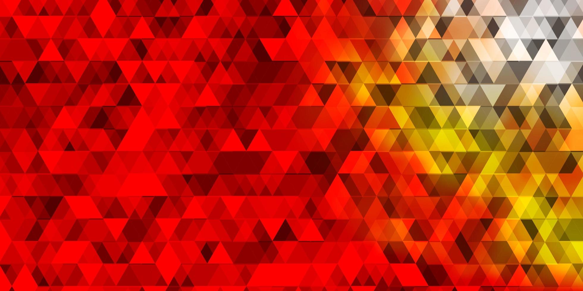 texture vecteur orange clair avec des lignes, des triangles.