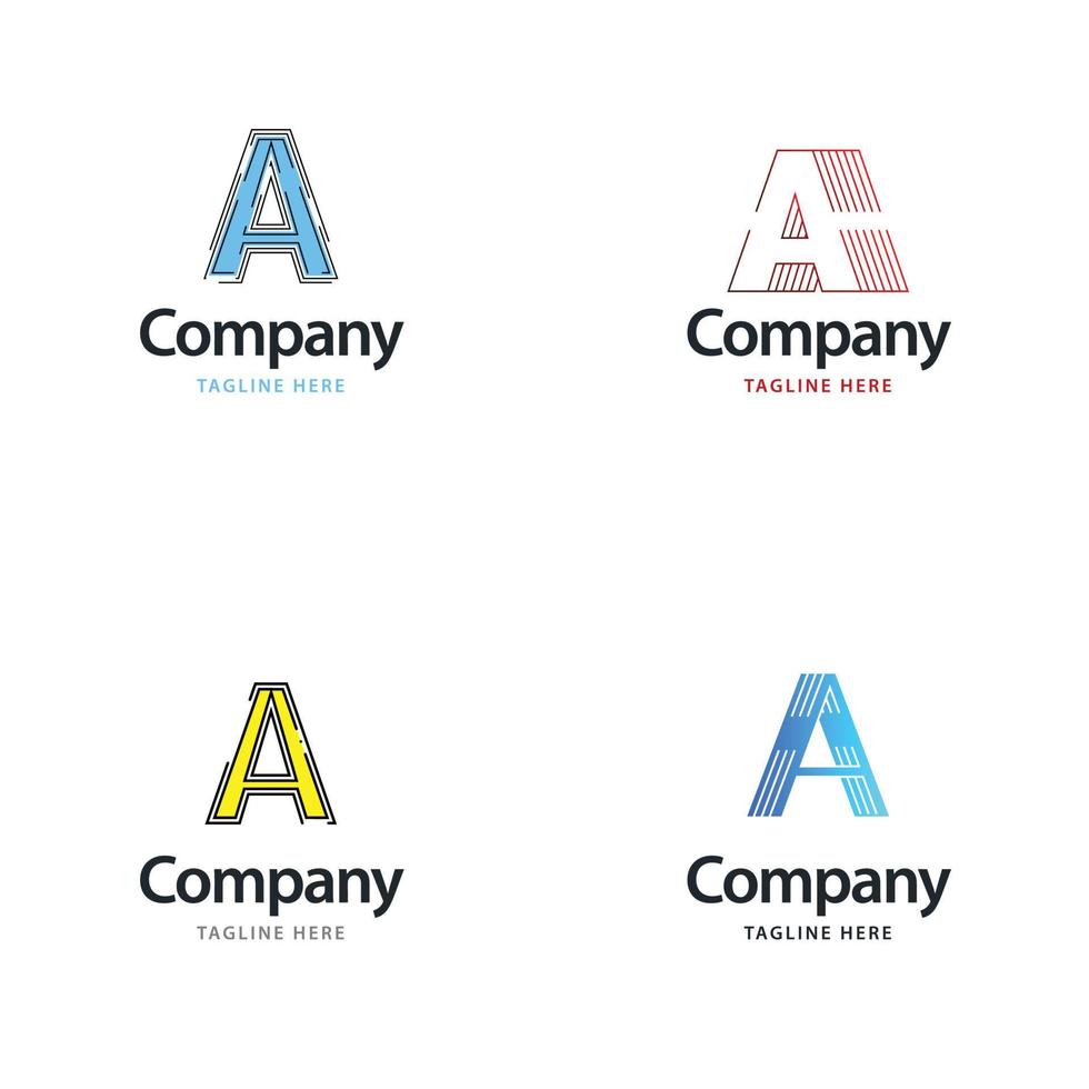 lettre un grand logo pack design création de logos modernes créatifs pour votre entreprise vecteur