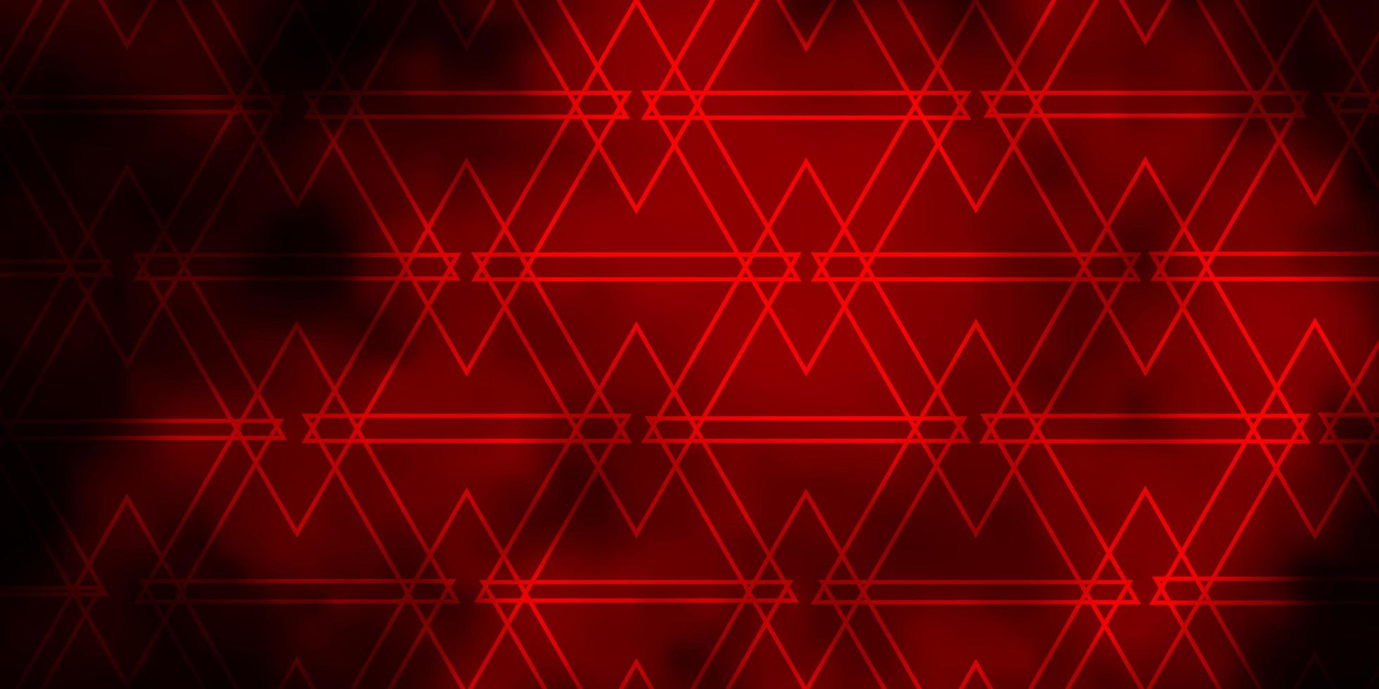 disposition de vecteur rouge foncé avec des lignes, des triangles.